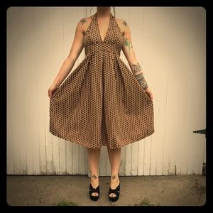 Jcrew Brown Polkadot Dress